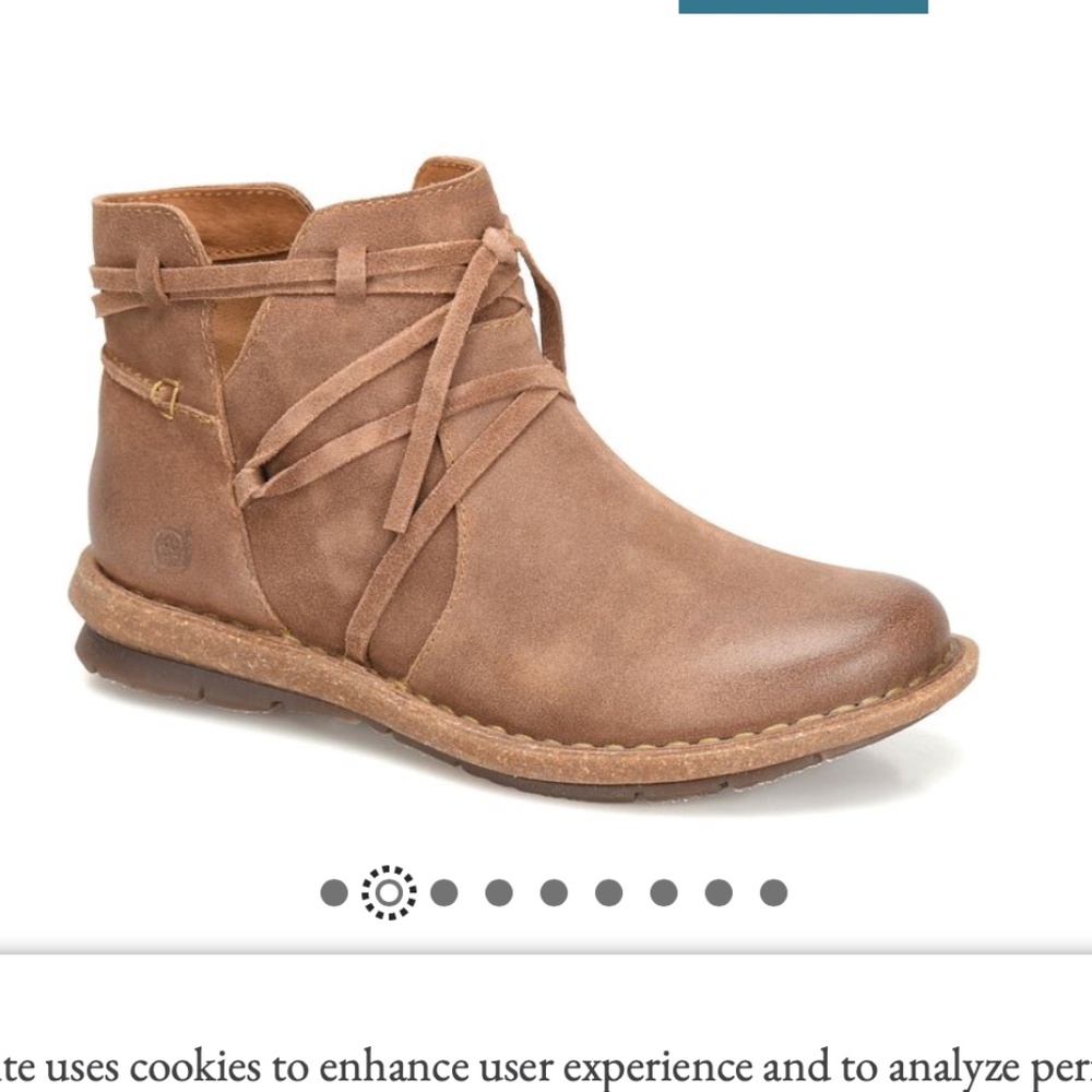 STYLISH BORN LEATHER ANKLE BOOTS